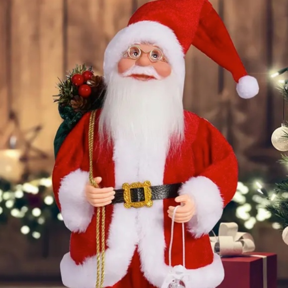 12.6-Inch Santa Claus Figurine Decoration - Classic Christmas Decor/Theme - - Picture 4 of 4